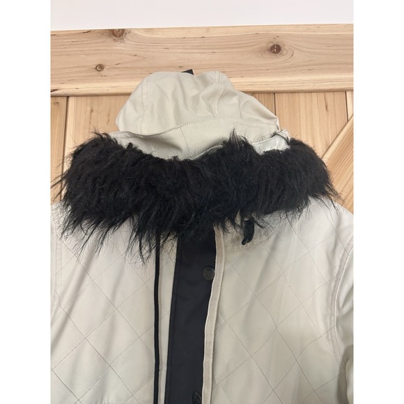 Saga Outerwear Co Ski Coat Jacket Zebra Print Fur Hood Large Outdoor Coat Retro - Picture 8 of 16